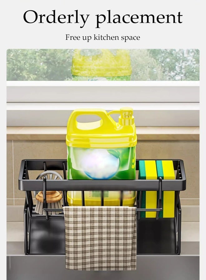 2 Pack Stainless Steel Dishwashing Sponge Holder, Sink Caddy Organizer Rack, Dish Soap and Sponge Holder for Kitchen Accessories Storage - Image 3
